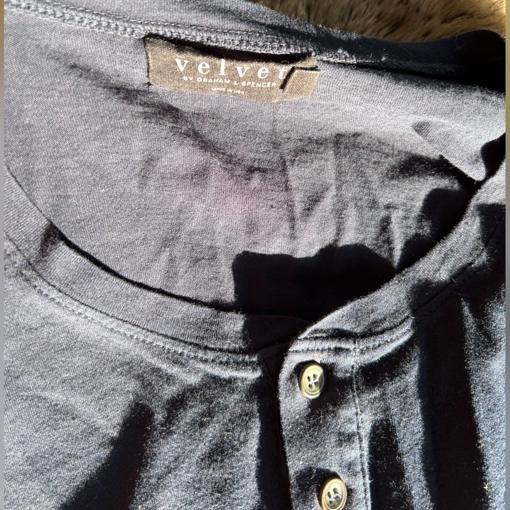 Velvet long-sleeve shirt